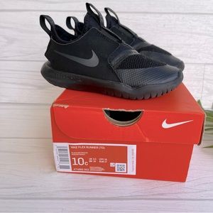 Nike Flex Runner Black Slip On Kids Shoes Size 10c